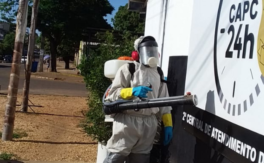 Unidades da Polícia Civil do Tocantins passam por sanitização contra a Covid-19 nesta quinta-feira
