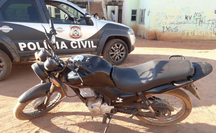 Motocicleta furtada é recuperada pela Polícia Civil em Palmas