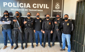 Operação Caripó da Polícia Civil do Tocantins cumpre mandados judiciais em Taguatinga