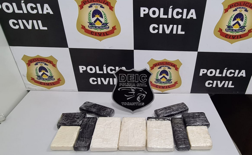 Tabletes de Cocaína apreendidos nesta madrugada pela Polícia Civil em Gurupi