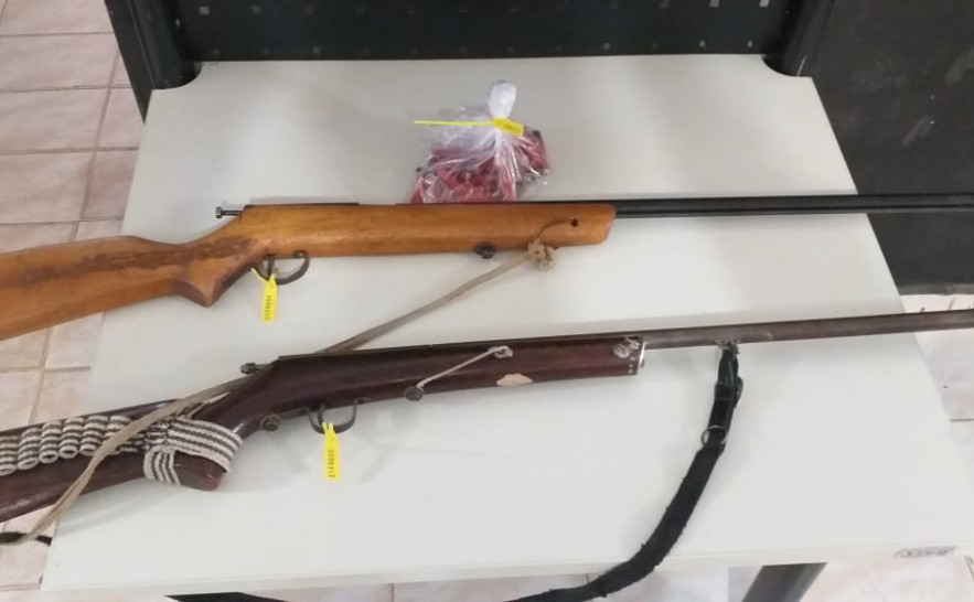 Armas de fogo apreendidas pela Polícia Civil durante operação em Taguatinga 