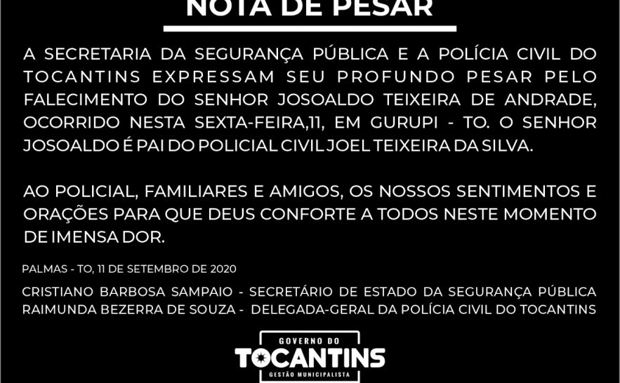 Nota de pesar 