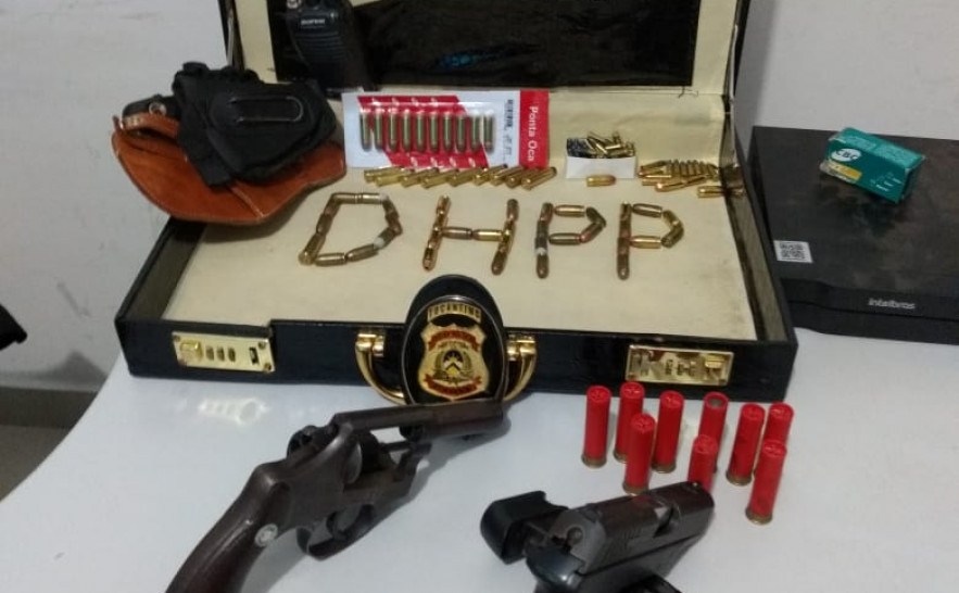 Em Gurupi, Polícia Civil apreende armas e munições em posse de suspeito de homicídio
