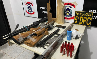 Polícia Civil apreende várias armas e munições em residência na região sul de Palmas