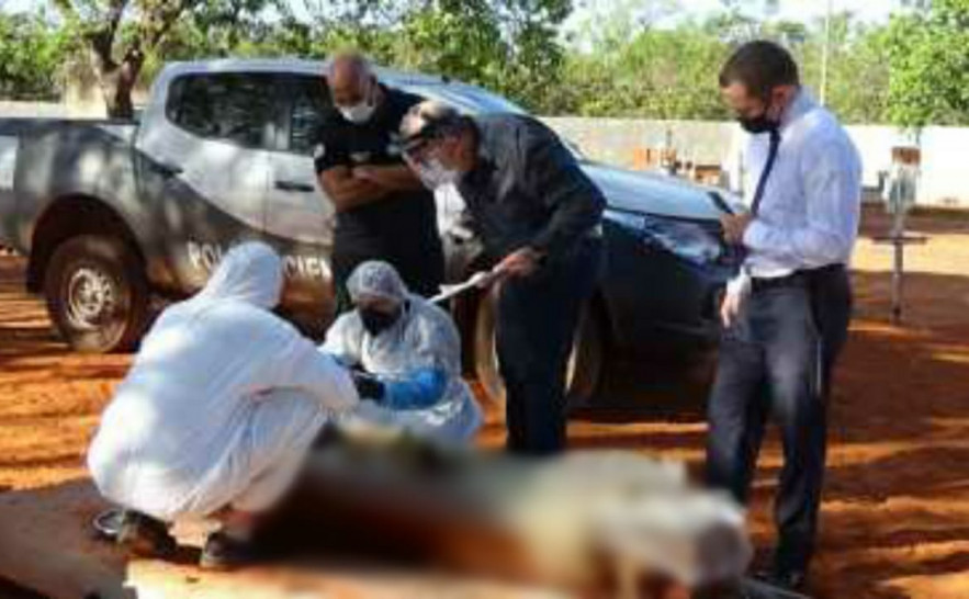 Corpo de vítima é exumado para esclareces as verdadeiras causas da morte em Rio dos Bois 