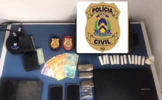 Homem condenado por tráfico de drogas é preso em flagrante pela Polícia Civil pelo mesmo crime em Cristalândia 