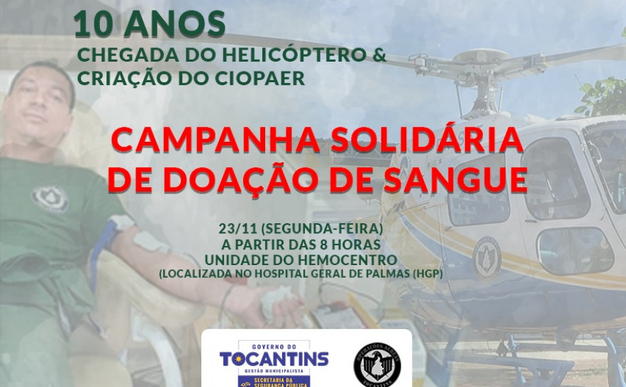 Centro Integrado de Operações Aéreas (Ciopaer) promove campanha de doação de sangue na próxima segunda-feira, 23.jpg