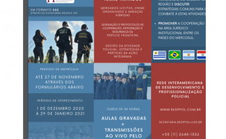Servidores da SSP-TO podem se inscrever gratuitamente no curso de Segurança Multidimensional de Fronteiras