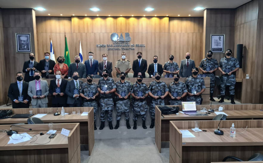 OAB homenageou policiais das forças de segurança pública do Tocantins