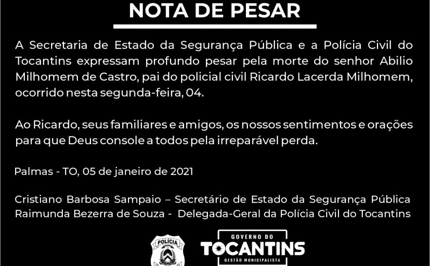 Nota de pesar 