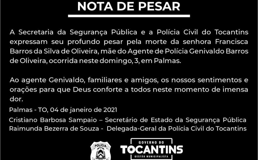 Nota de pesar 