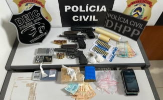 Em operação contra a criminalidade, Polícia Civil prende em Gurupi cinco suspeitos por tráfico de drogas e apreende armas de fogo e entorpecentes