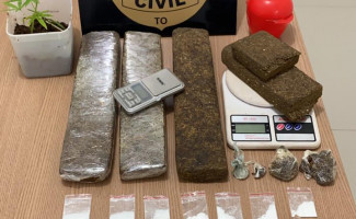 Divisão de Repressão a Narcóticos da Polícia Civil apreende quase 3kg de drogas e prende um suspeito por tráfico