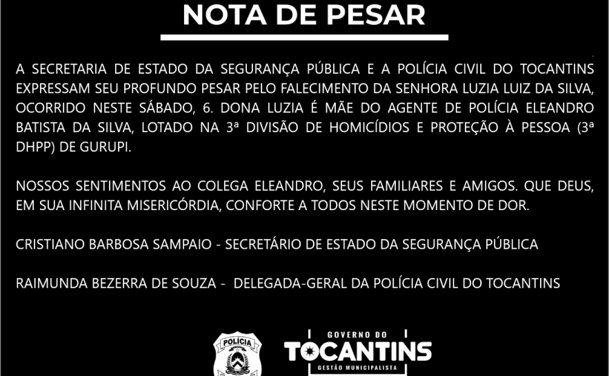 NOTA DE PESAR 