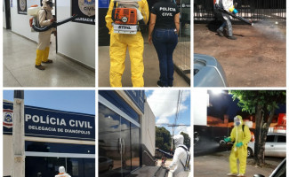 Unidades da Polícia Civil do Tocantins passam por sanitização contra a Covid-19