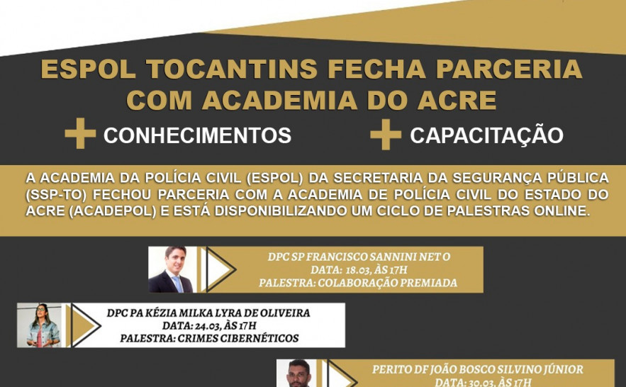 Espol fecha parceria com academia do Acre e disponibiliza palestras online para servidores das forças de segurança
