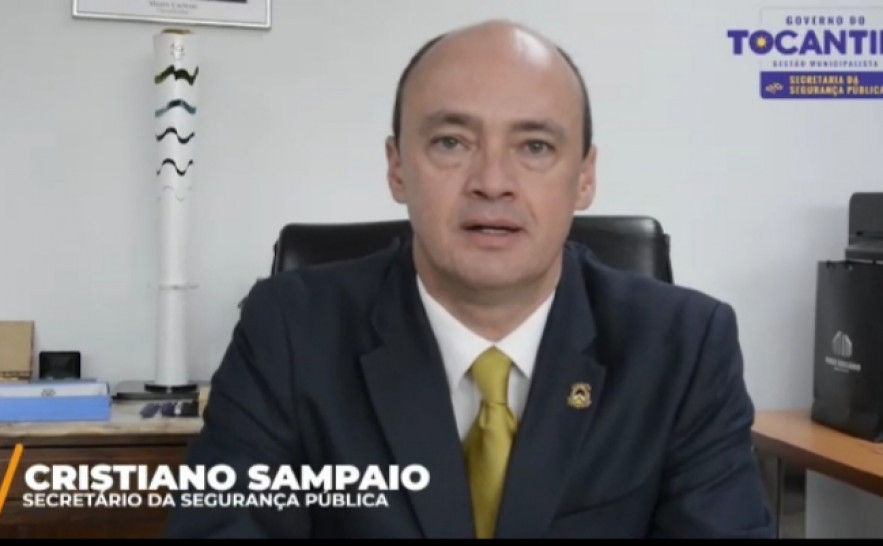 Em vídeo, secretário Cristiano Sampaio convida municípios para celebrarem parceria com a SSP-TO