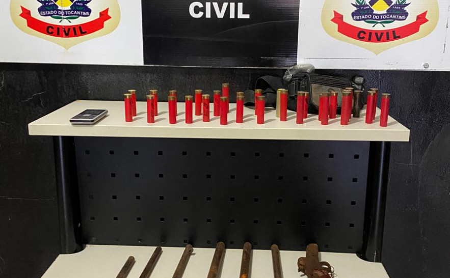 Polícia Civil apreende armas e munições em duas residências de homem investigado em Ponte Alta do Bom Jesus