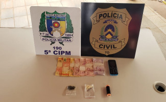 Casal suspeito de vender drogas é preso durante ação da Forças de Segurança em Tocantinópolis 