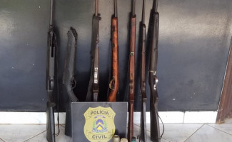 Ação da Polícia Civil resulta na apreensão de várias armas de fogo no norte do Estado 