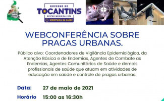 Saúde realiza webeconferência sobre pragas urbanas