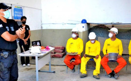 Custodiados de Barrolândia recebem certificação em Projeto de Monitoria Prisional com ênfase na produção de artefatos de concreto