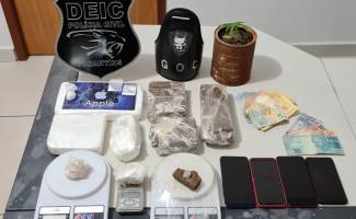 8ª Divisão de Combate ao Crime Organizado apreende mais de 4,5kg de drogas e prende duas pessoas por tráfico em Gurupi 