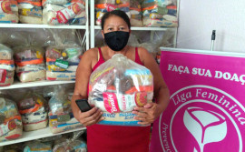 Governo do Tocantins entrega mais de 2 toneladas de alimentos à Liga Feminina de Combate ao Câncer de Palmas
