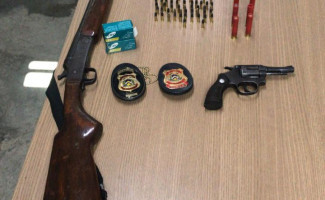 Polícia Civil apreende duas armas de fogo em poder de suspeito no interior do Estado 