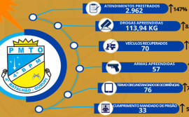 Na região sul do Estado, Polícia Militar apreende mais de 100 kg de drogas e 57 armas de fogo somente no primeiro semestre de 2021