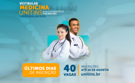 Últimos dias de inscrições para o Vestibular de Medicina da Unitins