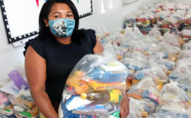 Em mais uma etapa, Governo do Tocantins entrega 110 toneladas em cestas básicas