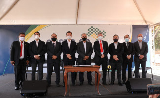Cristiano Sampaio participa da inauguração de obras do Centro Integrado de Inteligência de Segurança Pública e Penitenciária da Gameleira II em Mato Grosso