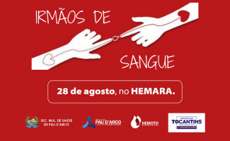 Município de Pau D’arco realiza ação para mobilizar doadores de sangue