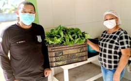 Unidade Penal de Araguatins doa hortaliças produzidas por custodiados para Hospital Regional