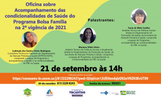 Reunião virtual sobre condicionalidades de saúde do Programa Bolsa Família acontece nesta terça-feira, 21