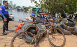 Bombeiros militares e parceiros recolhem mais de uma tonelada de lixo de praias, aterro e ilhas da Capital