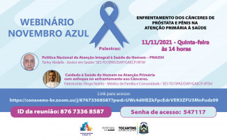 Saúde promove webnário sobre câncer de próstata