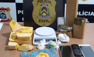 Em Dianópolis, ação da Polícia Civil do Tocantins resulta na apreensão de mais de 3kg de drogas
