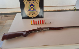 Polícia Civil deflagra ação para coibir o comércio de armas de fogo e prende idoso em flagrante em Tocantinópolis.