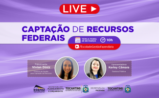 Como captar recursos será  mostrado em live 