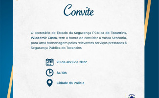 Convite para dia de comemorações e homenagens à Polícia Civil