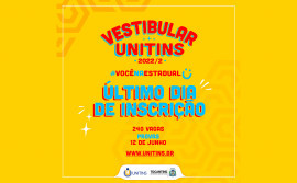 Inscrições para o Vestibular 2022/2 da Unitins se encerram nesta quinta-feira, 5