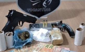 Em Gurupi, Polícia Civil apreende armas de fogo, drogas e prende traficante