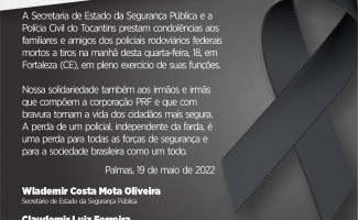 Nota de Pesar - Policiais Rodoviários Federais