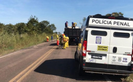 Seciju disponibiliza mão de obra de custodiados da Unidade Penal Regional de Paraíso para manutenção asfáltica em rodovias estaduais