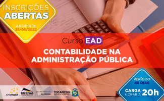 Egefaz abre inscrições para curso  Contabilidade na Administração Pública