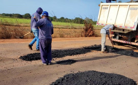Governo do Tocantins executa tapa-buracos em rodovias da região sul do Tocantins