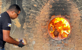 Polícia Civil do Tocantins promove a incineração de mais de meia tonelada de drogas em Araguaína