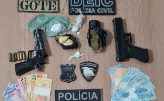 Em Gurupi, Polícia Civil deflagra mais etapa da operação Hórus, prende três pessoas e apreende drogas, dinheiro e arma de fogo